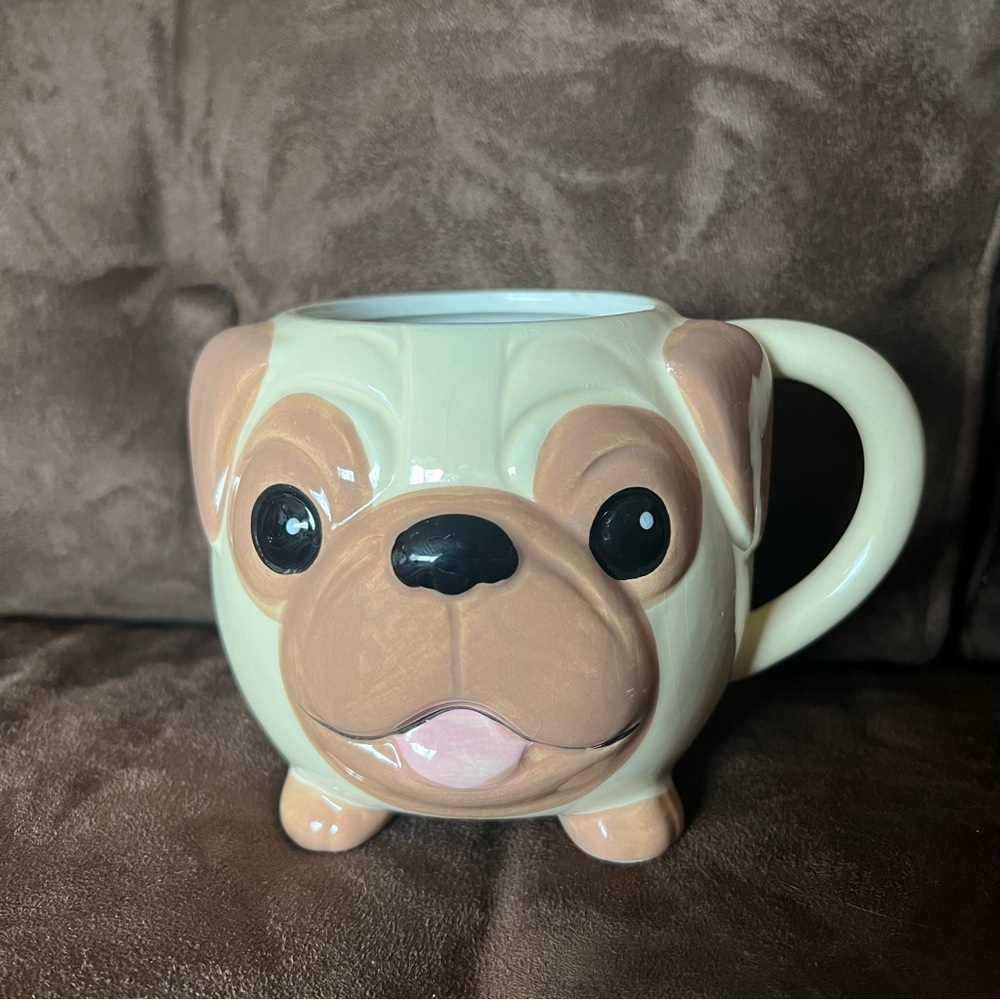 Sheffield Homes The Critter Collection Pug Mug 3D Design Handpainted